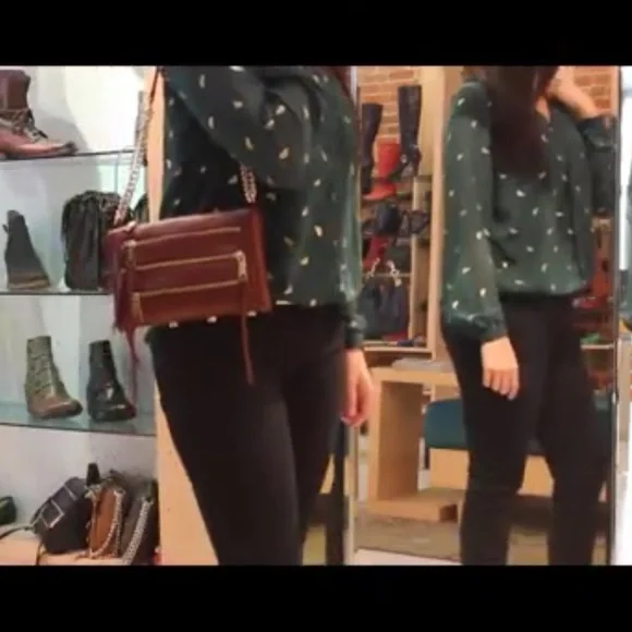 Rebecca Minkoff Mini 5 Zip Port Wine Burgundy Maroon Convertible Shoulder Bag - Picture 3 of 7